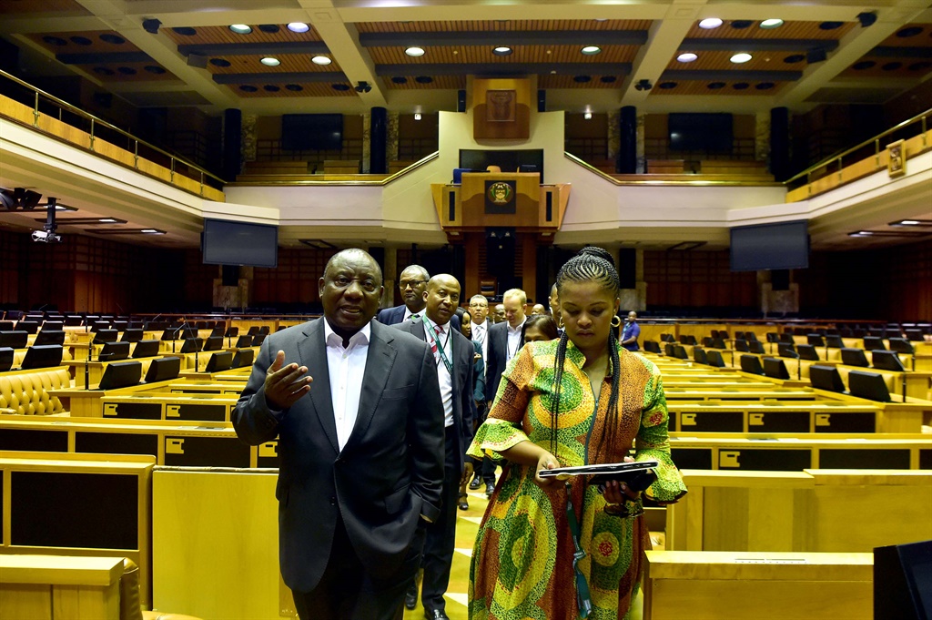 President Cyril Ramaphosa and his spokesperson Khusela Diko.