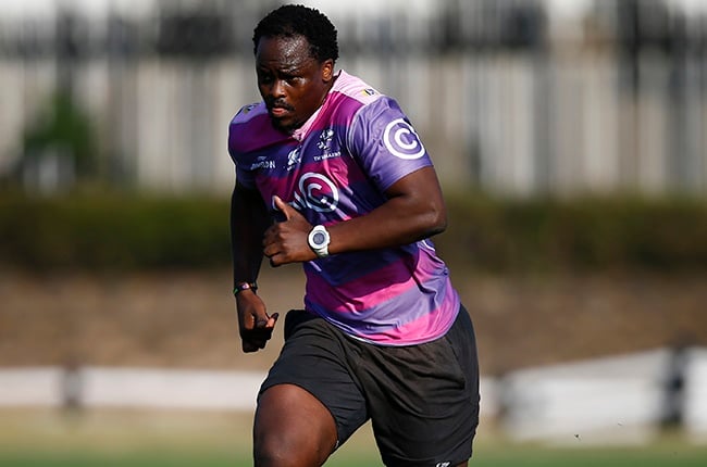 Tera Mtembu during a Sharks training session at Kings Park in Durban on 28 July 2020. (Photo by Steve Haag/Gallo Images)