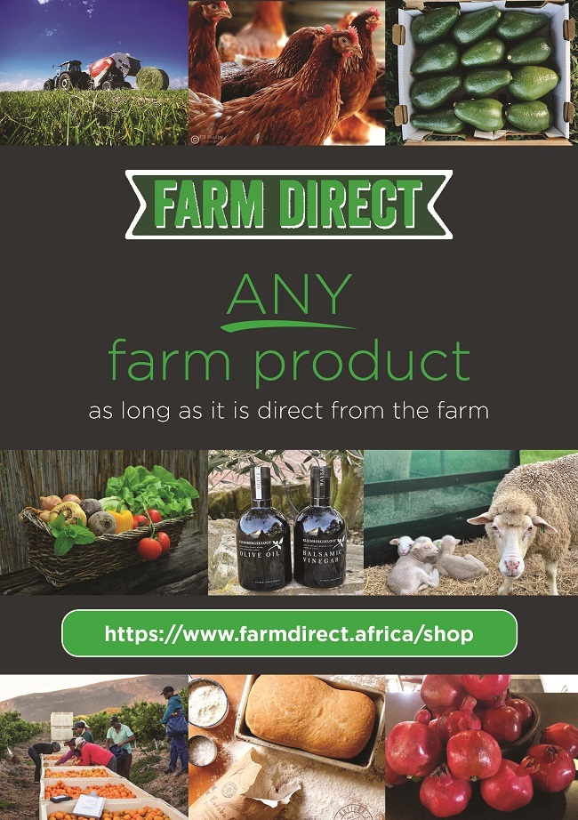 Boere kan hul plase gratis op die aanlyn platform FarmDirect registreer en hul produkte laai.