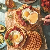 RECIPE | Waffles with bacon, avo and hollandaise sauce