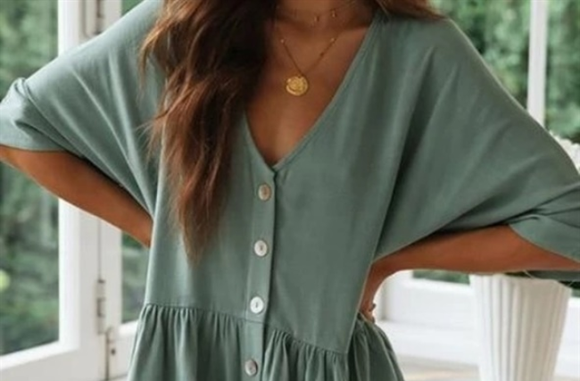 Buttoned down shirt dress. (Photo: Pinterest)