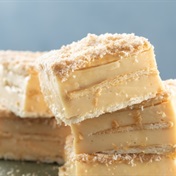 Pineapple and coconut custard slices  