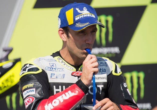 Johann Zarco of France and Reale Avintia Racing speaks with journalists at the end of the qualifying practice during the MotoGP Of Czech Republic - Qualifying Practice at Brno Circuit on August 08, 2020 in Brno, Czech Republic. (Photo by Mirco Lazzari gp/Getty Images)