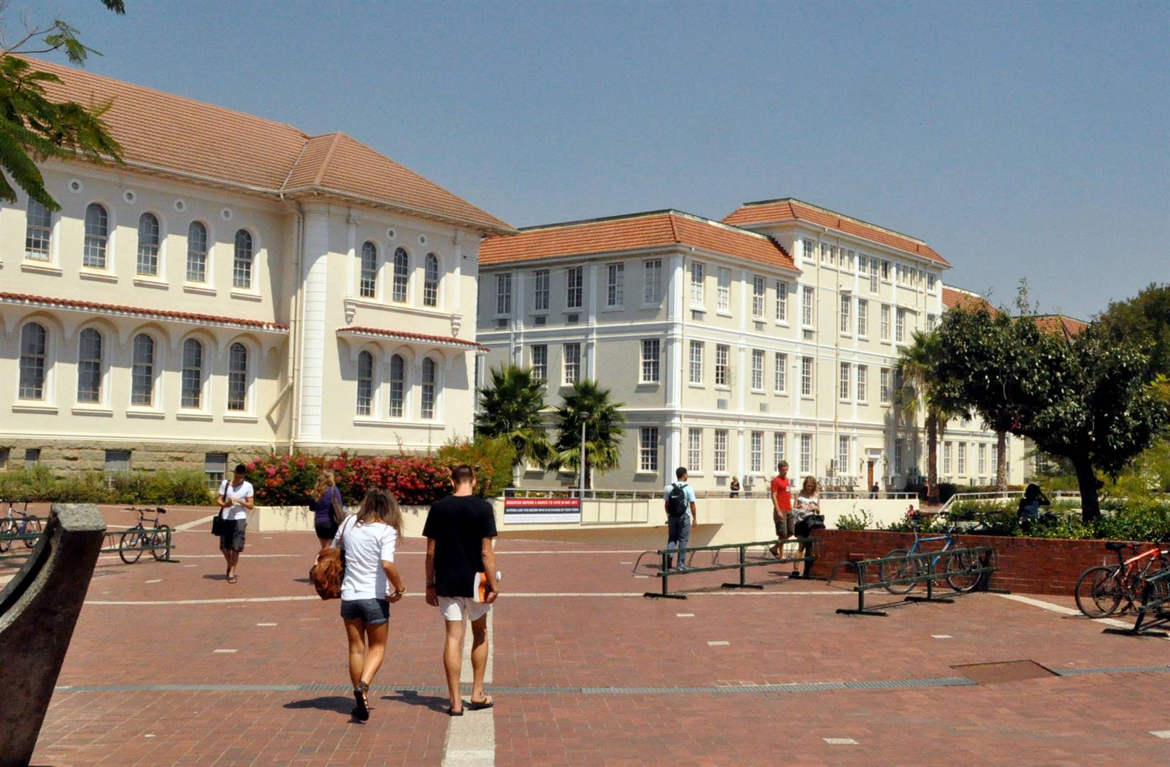 A part of campus at  Stellenbosch University. 