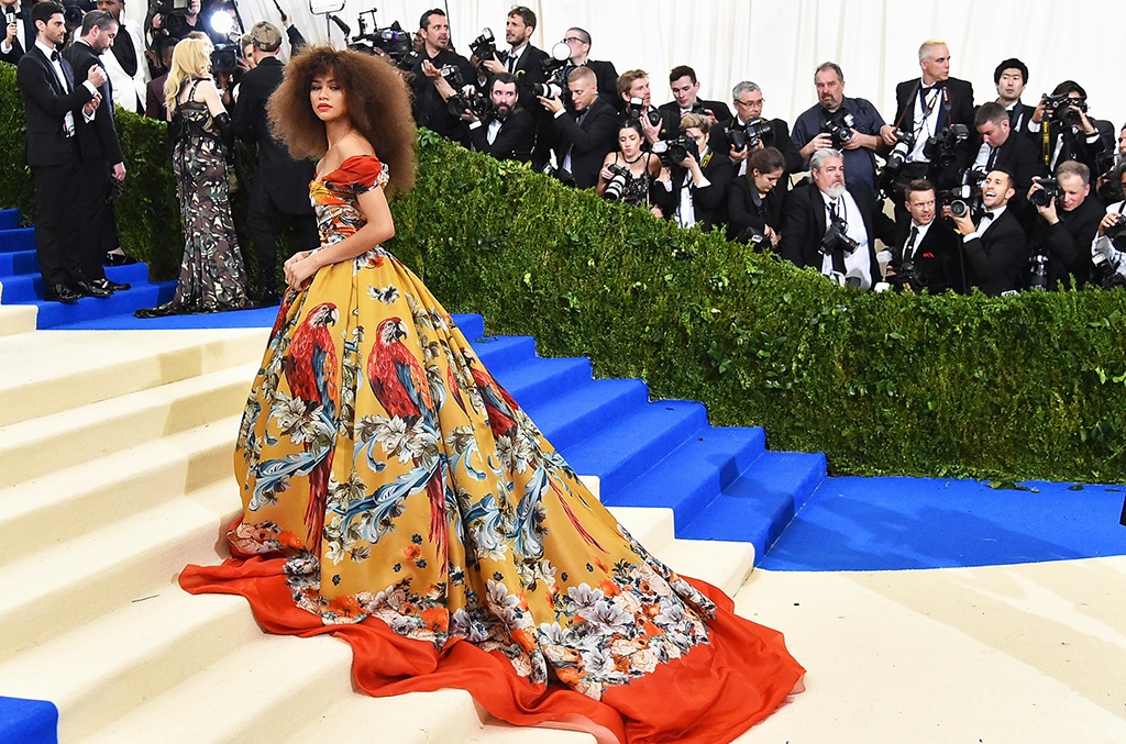Zendaya attends the Rei Kawakubo/Comme des Garcons: Art Of The In-Between Costume Institute Gala at Metropolitan Museum of Art on 1 May 2017. (Photo by Mike Coppola/Getty Images for People.com)