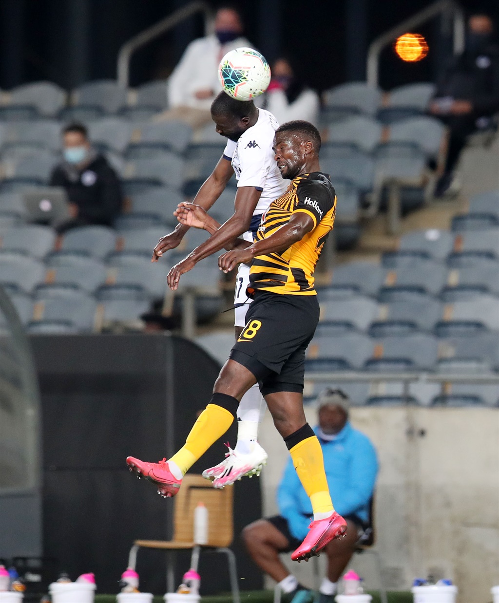 Kgotso Moleko of Kaizer Chiefs challenged by Deon Hotto of Bidvest Wits during their Absa Premiership match on August 12 2020. Picture: Muzi Ntombela/Gallo Images/BackpagePix
