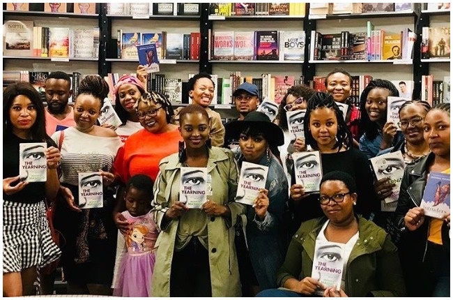 Members of the Literary Alliance at Exclusive Books with Author, Mohale Mashigo.