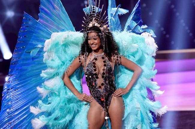 Miss Barbados Hillary-Ann Williams appears onstage at the 69th Miss Universe National Costume Show at Seminole Hard Rock Hotel & Casino.