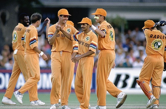 Free State's Hansie Cronje, Omar Henry and Allan Donald celebrate... (Gallo Images)