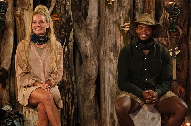 Nicole and Anela at final Tribal Council.