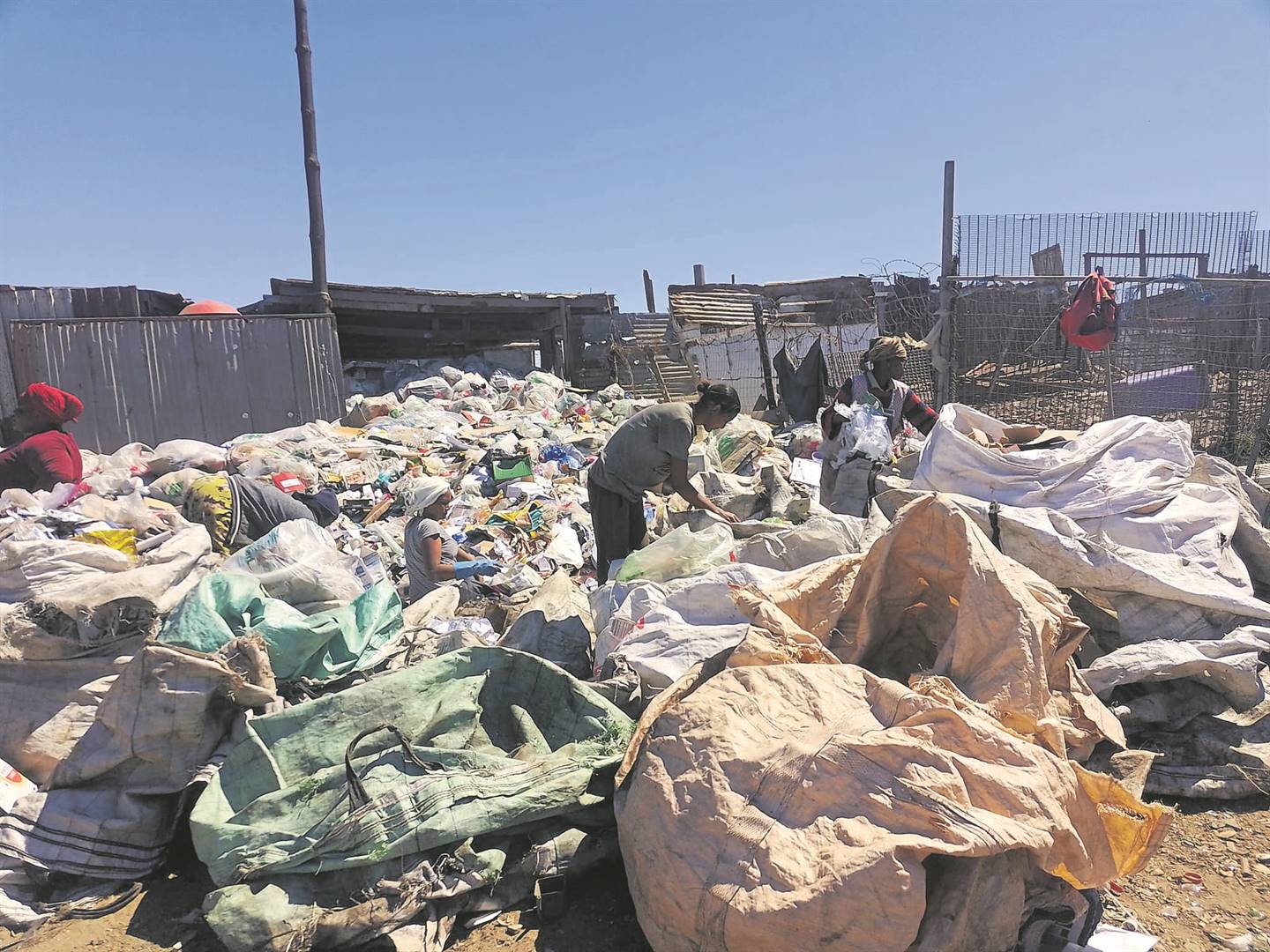 Recycling has created jobs in the poverty stricken Xakabantu informal settlement.PHOTOS: Natasha Bezuidenhout