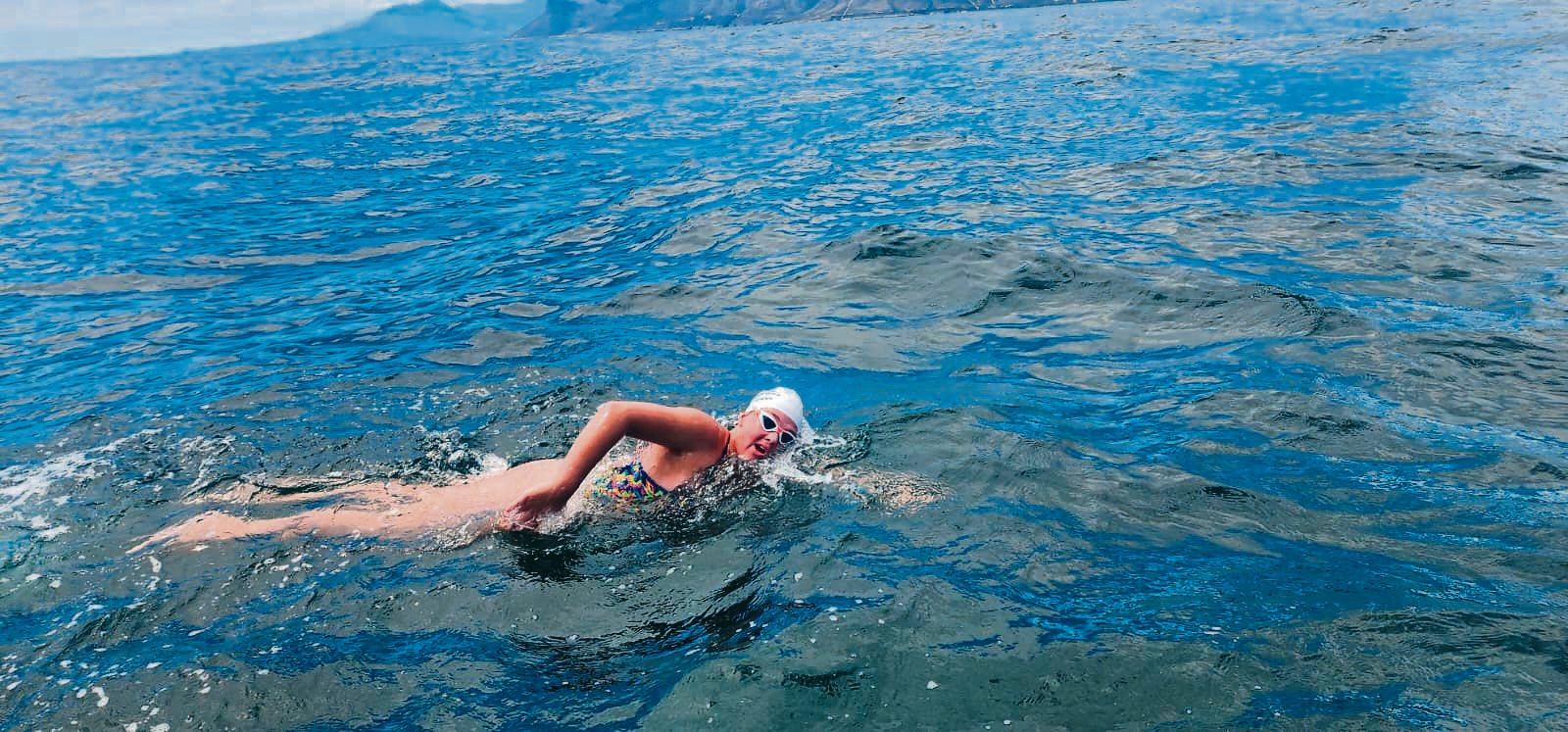 Amber-Rose (16) completed the swim in just over 9 hours. PHOTO: Supplied