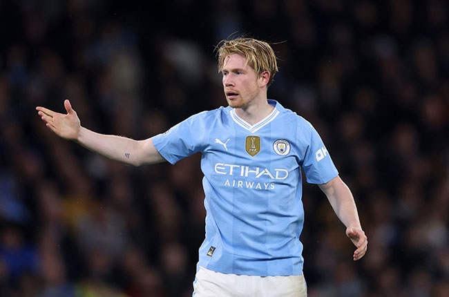 Belgian Kevin De Bruyne reacts in a English Premier League game for Manchester City. (Catherine Ivill/Getty Images)
