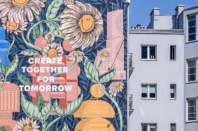This eye-catching mural has had the same effect as planting 720 trees. (Photo: Instagram/@converse.polska) 