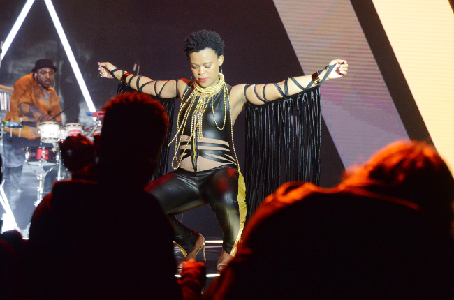 Entertainer Zodwa Wabantu during the DStv Mzansi Viewer's Choice Awards.