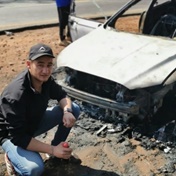 I can still smell smoke and hear the boom: Pretoria man narrowly escapes death in burning car