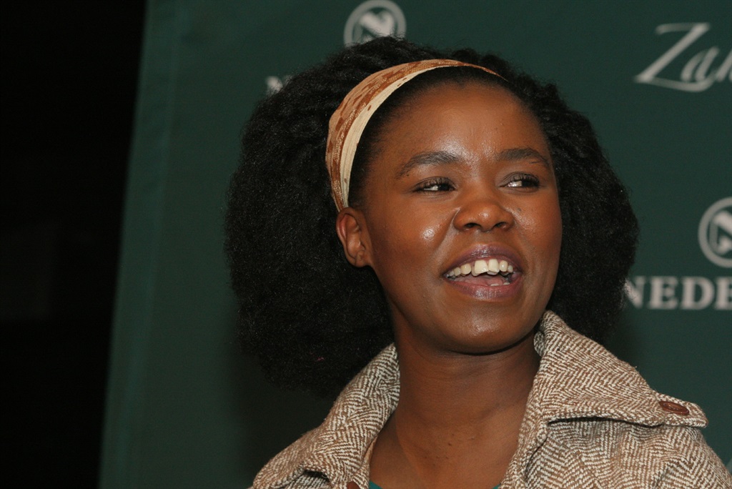 Zahara at an event on 31 May 2012 in Johannesburg, South Africa where she was announced as the new face of Nedbank's financial fitness campaign. 