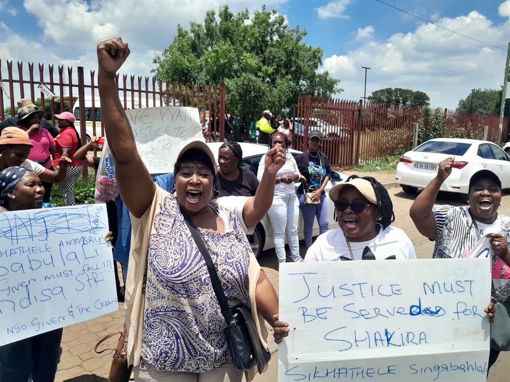 Residents came out in numbers to support the family of killed ex-Golden Arrows player, Bhekisizwe Nkosi. Photo by Happy Mnguni