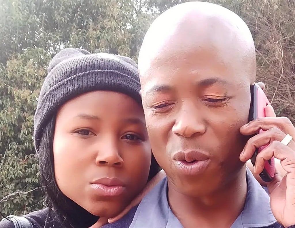 Skeem Saam actress Amanda Manku with her dad who allegedly killed her mum and grandmother.