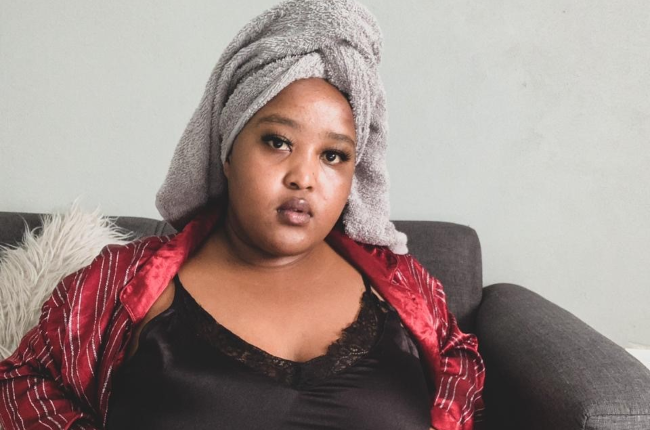 Lingerie model and body positive activist Busisiwe Dladla .