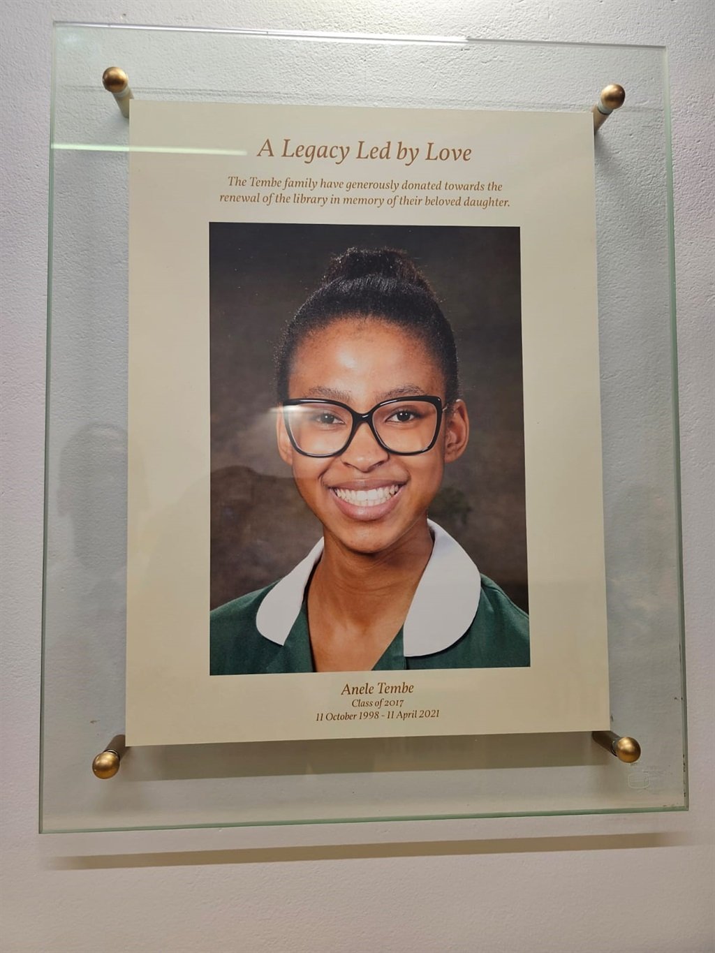 The Anele Tembe Library was launched on Tuesday, 30 January at Durban Girl's College. 