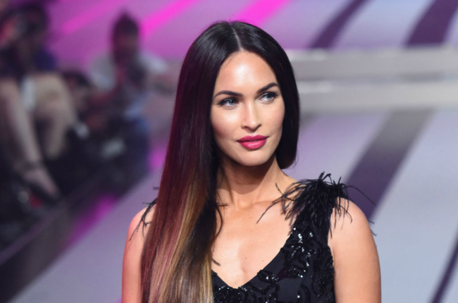 Megan Fox is seen during the runway of the fashion show showing the collection Autumn/ Winter 2017 at Fashion Fest. Photographed by Carlos Tischler/NurPhoto 