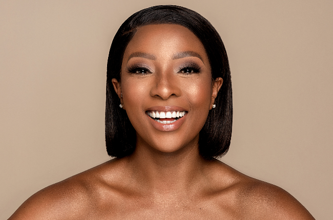 Pearl Modiadie shares her pregnancy photo.