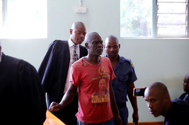 Lucas Pasha has appeared in court for allegedly murdering his and Sylvia Monyela's four children. 