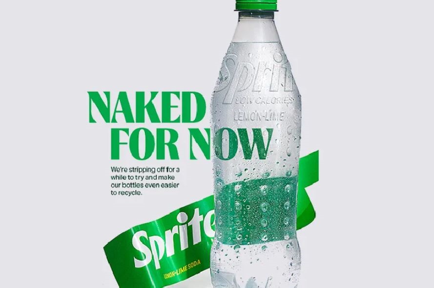 Coca-Cola ditches Sprite's plastic label temporarily.