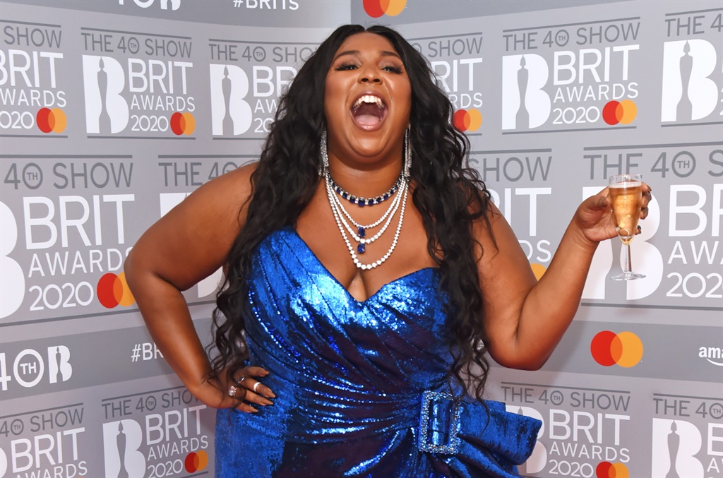 Lizzo poses in the winners room at The BRIT Awards 2020 at The O2 Arena on February 18, 2020 in London, England. (Photo by David M. Benett/Dave Benett/Getty Images)