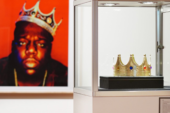 The crown worn by Notorious B.I.G. when photographed by Barron Claiborne as the  'King of New York'.