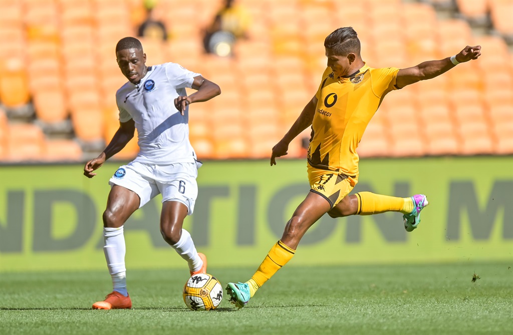 JOHANNESBURG, SOUTH AFRICA - DECEMBER 23:   Edson Daniel Castillo of Kaizer Chiefs during the DStv Premiership match between Kaizer Chiefs and Richards Bay at FNB Stadium on December 23, 2023 in Johannesburg, South Africa. (Photo by Christiaan Kotze/Gallo Images)
