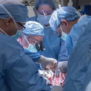 Doctors at the Cleveland Clinic during the uterus transplant operation on Wednesday. The procedure has been successfully performed in Sweden, but never before in the United States.