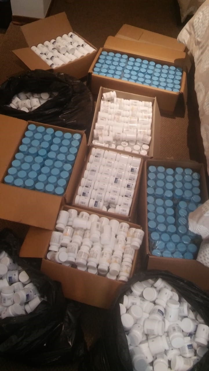 ARV's tablets to the value of close to R2million were confiscated by the police and seven suspects arrested. Photo: Supplied/SAPS.
