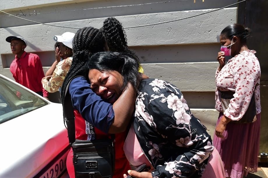 Sharon Mmutle’s family members could not stomach the bloody scene as they came from Ventersdorp to cleanse her spirit. Tshepisong community are still in fear, shock and scared following a gang like shooting that left 7 people dead. Photo: Morapedi Mashashe.