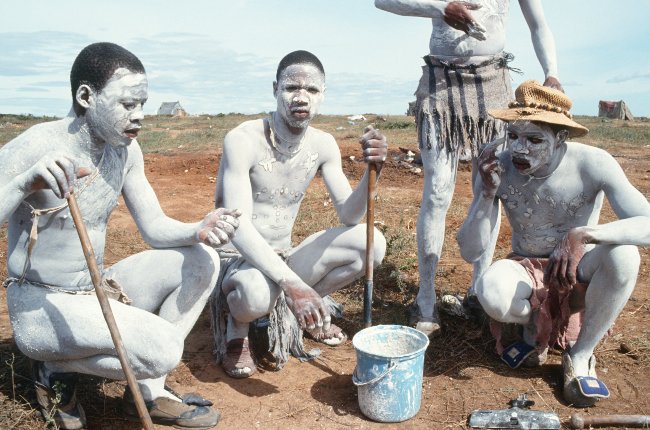 Young men at an initiation school in Port Elizabeth years ago.