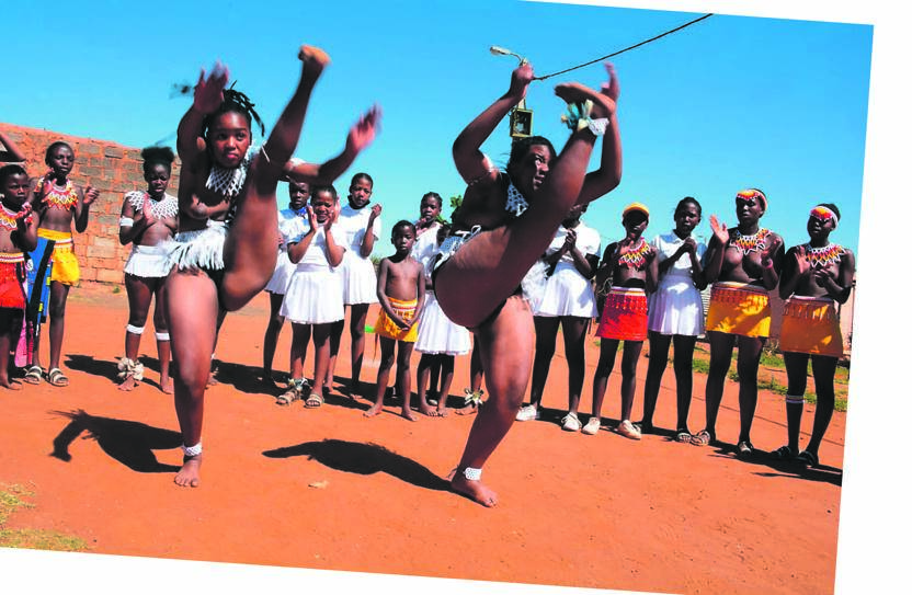 The virgins gathered in Tsakane on Sunday to celebrate Heritage Month through song and dance. 