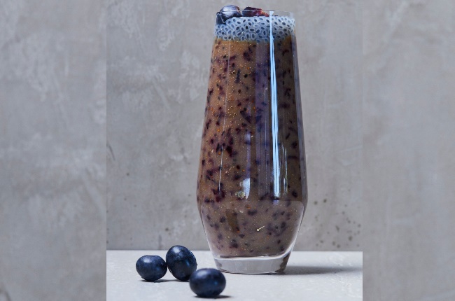 Blueberry smoothie. (PHOTO: JACQUES STANDER)