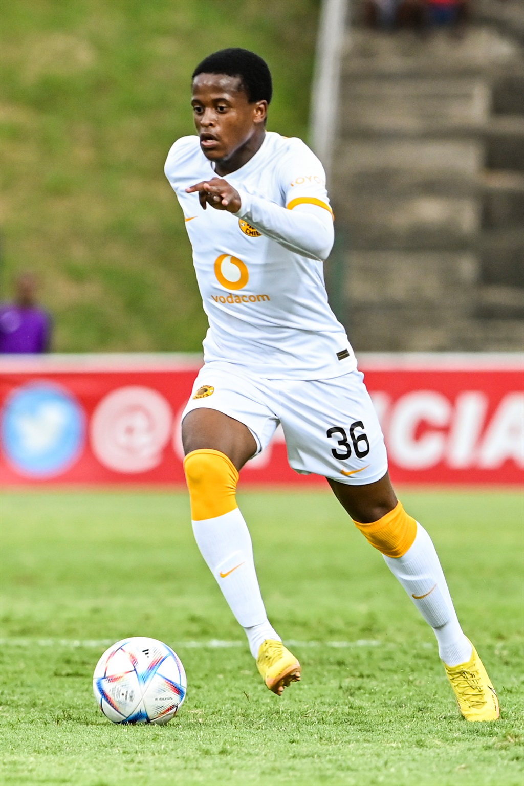 DURBAN, SOUTH AFRICA - MARCH 04: Wandile Duba of Kaizer Chiefs during the DStv Premiership match between Richards Bay and Kaizer Chiefs at King Zwelithini Stadium on March 04, 2023 in Durban, South Africa. (Photo by Darren Stewart/Gallo Images)