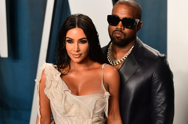 Kim Kardashian and Kanye West attending the Vanity Fair Oscar Party held at the Wallis Annenberg Center for the Performing Arts in Beverly Hills.