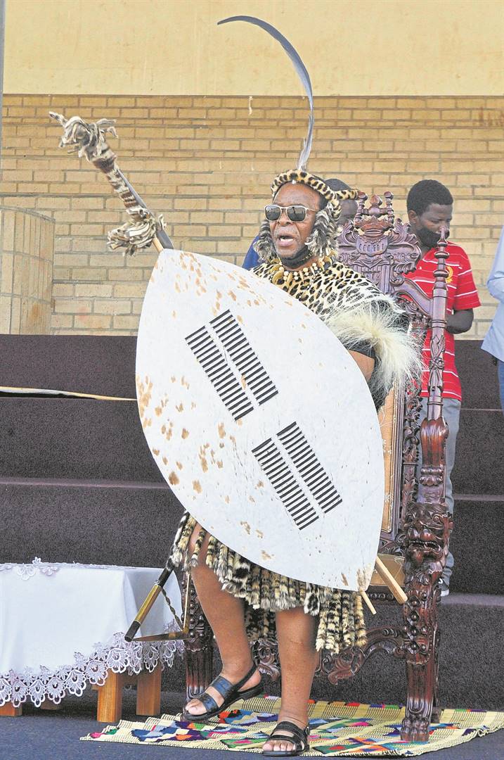 King Goodwill Zwelithini calls on all black people to fight for their history. Photo by Jabulani Langa