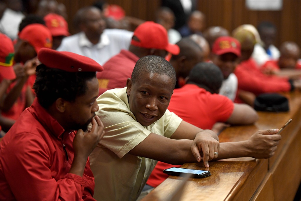 EFF leader Julius Malema and EFF Member of Parliament Mbuyiseni Ndlozi. Photo by Deaan Vivier/NETWERK24