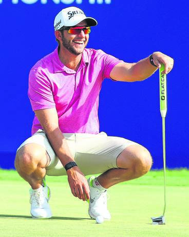 Dean Burmester of South Africa during yesterday’s Pro-Am part of the DP World Tour Championship, which starts in Dubai tomorrow. PHOTO: gallo