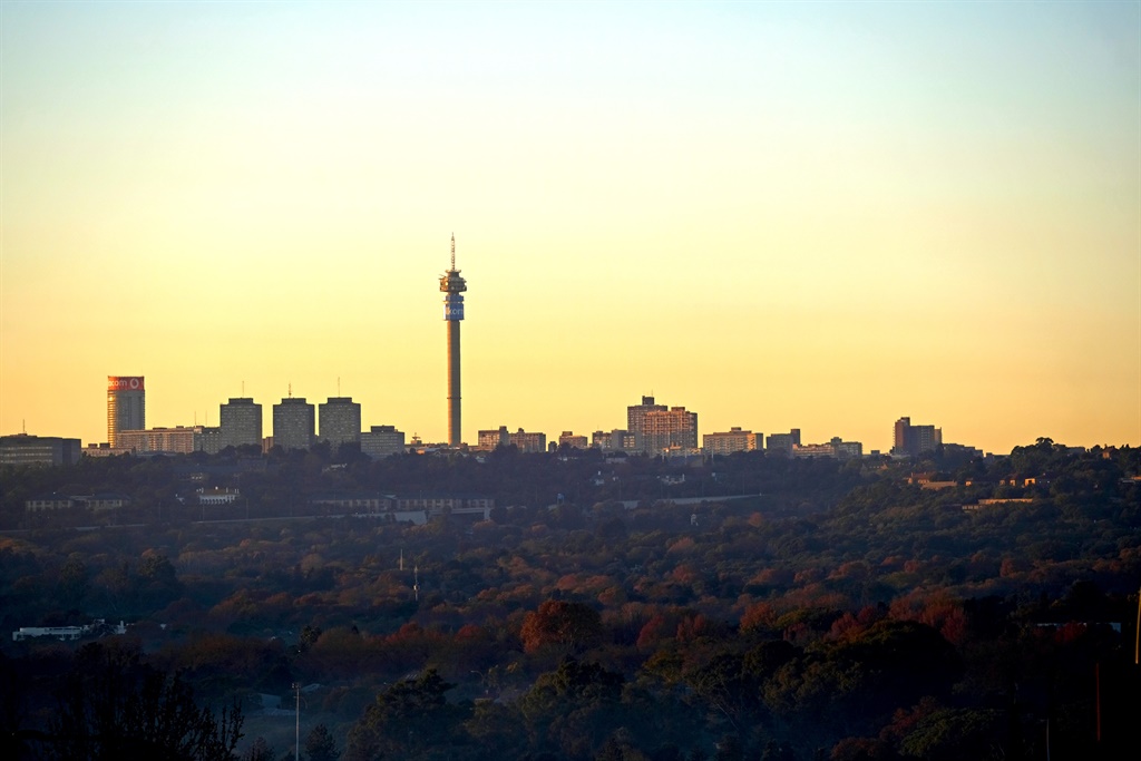 The sun rises in Johannesburg.