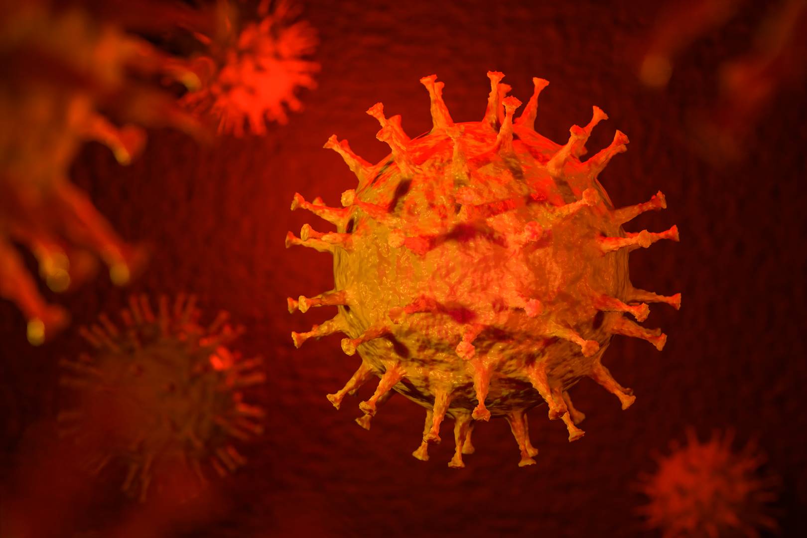 ’n Grafiese voorstelling van die virus wat Covid-19 veroorsaak.  Foto: iStock