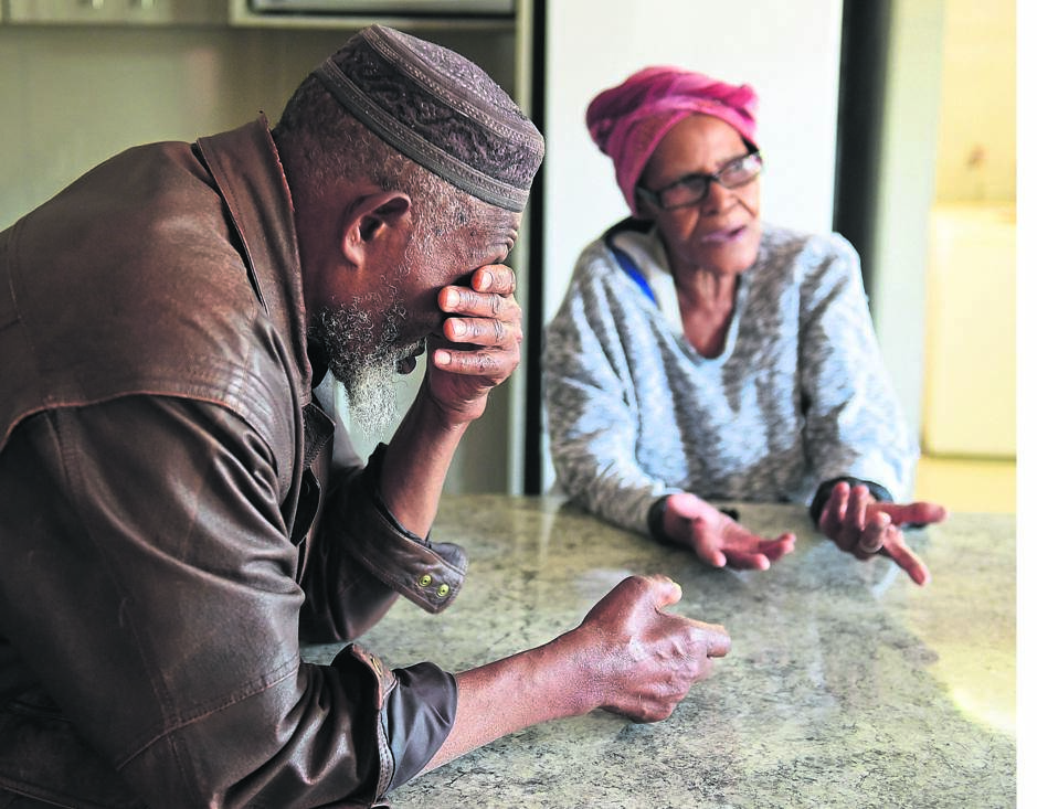 Abdul Mkhize and his wife June after heartless criminals broke into their house and stole their plasma TV.          Photo by  Morapedi Mashashe