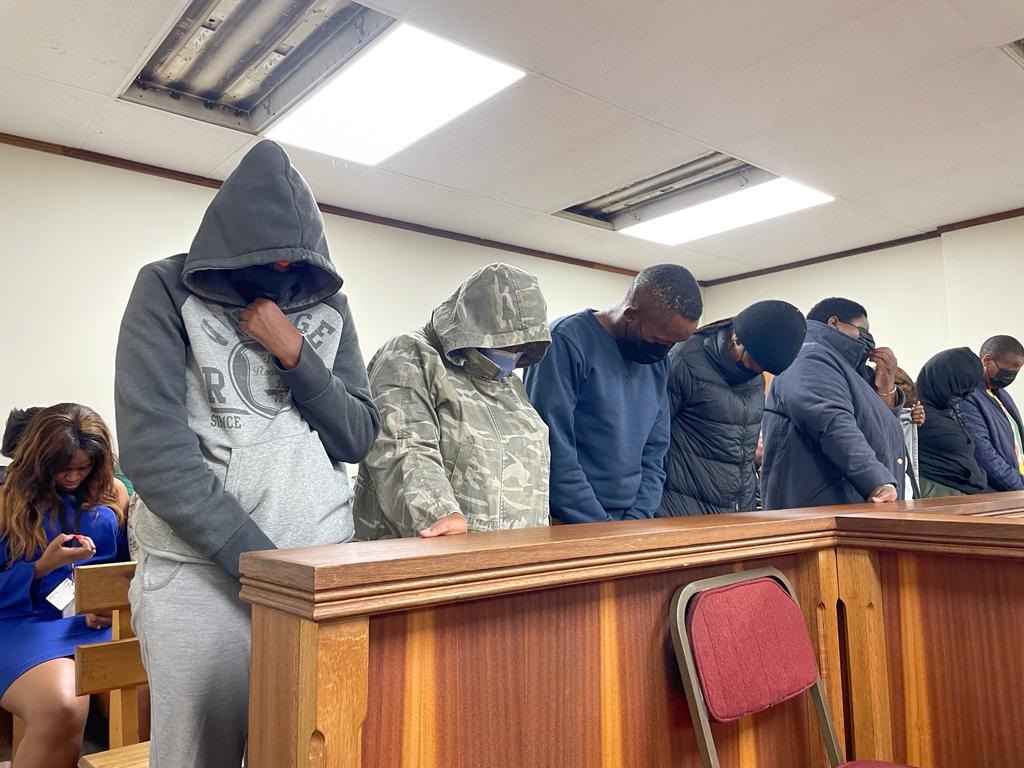 The accused linked to the R24 million stolen from the South African State Theatre in Pretoria Specialised Commercial Crimes Court. Photo by Kgalalelo Tlhoaele 