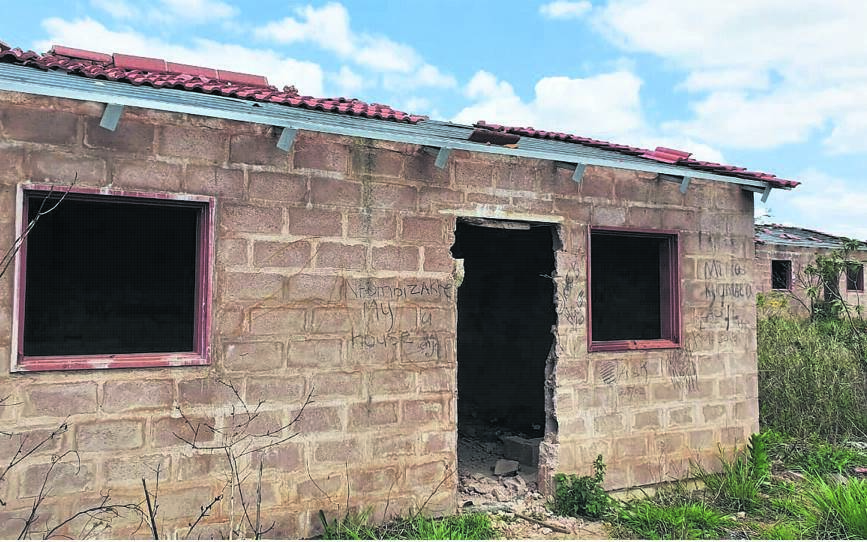 The ‘abandoned’ Woodlands housing project that was meant to benefit the Malahleni shack dwellers.