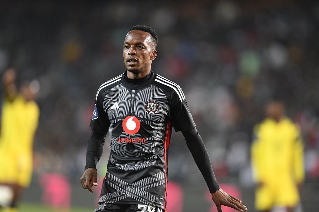 JOHANNESBURG, SOUTH AFRICA - AUGUST 29: Patrick Maswanganyi of Orlando Pirates during the DStv Premiership match between Orlando Pirates and Cape Town City FC at Orlando Stadium on August 29, 2023 in Johannesburg, South Africa. (Photo by Lefty Shivambu/Gallo Images)