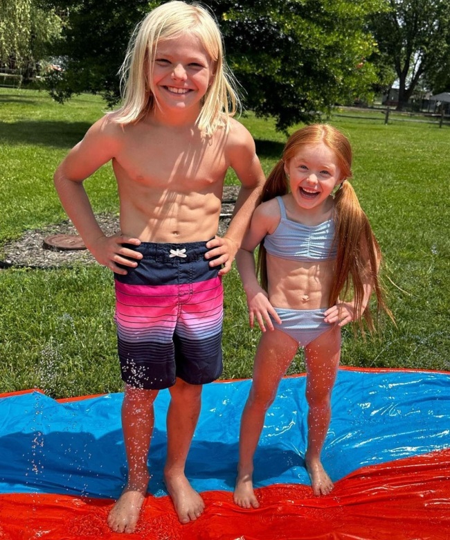 7-Year-Old Gymnast & Pageant Girl Has the Most Insane Six-Pack Abs